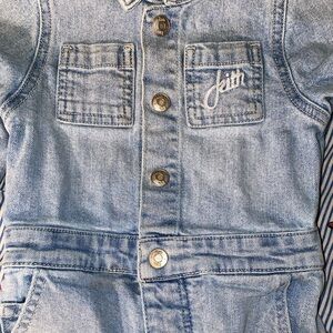 Kith Kids Light Wash Denim One Piece